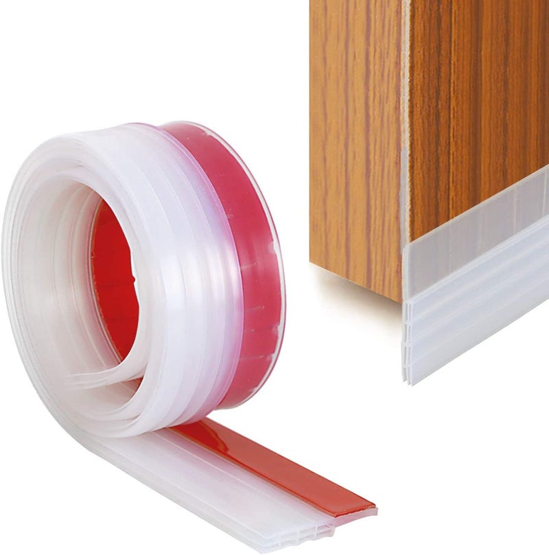 SUNMON Silicone Door Draft Stopper â€“ 39 inches Door Seal Strip for Under Door Seal Gap Interior & Exterior Doors Weather Stripping Soundproof ï¼ˆTransparentï¼‰ - Image 1